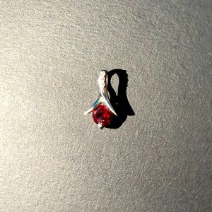 Almandine Garnet 0.925 Sterling Silver Pendant